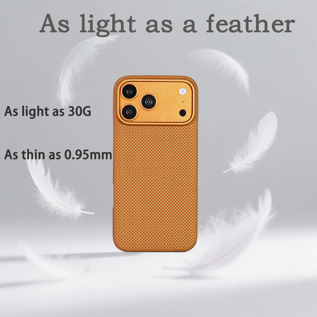 iPhone 17 Pro Max Magnetic Case Aramid Fiber Slim Fit Orange Tidesmit