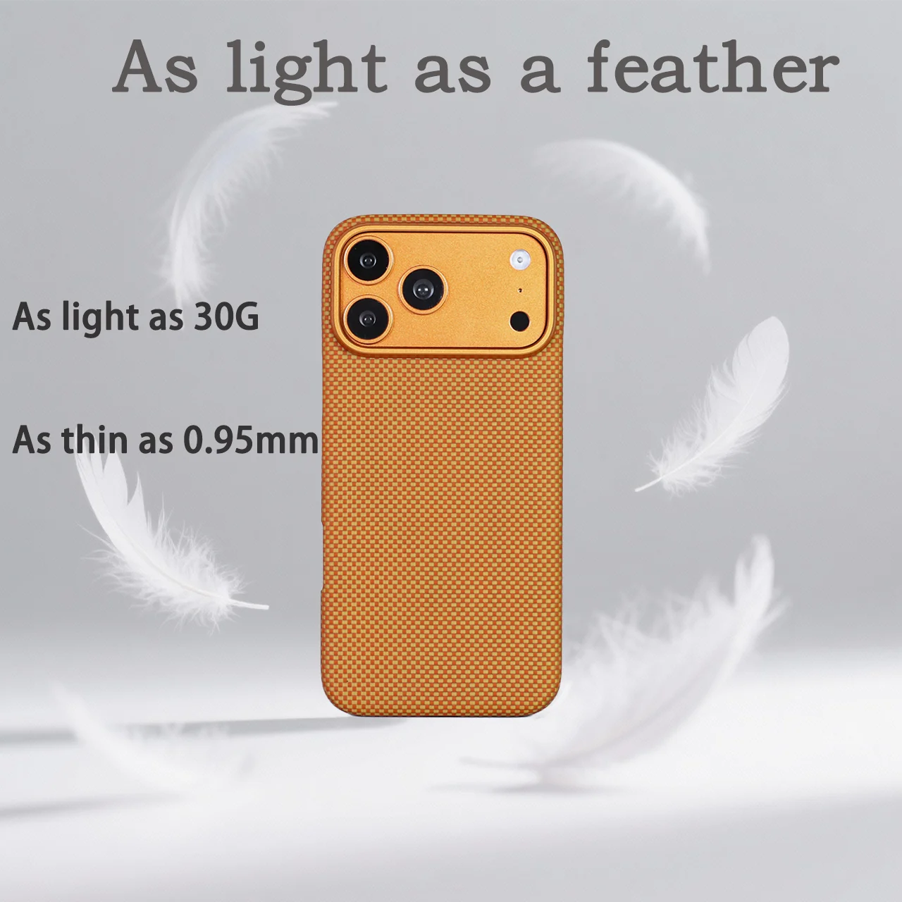 iPhone 17 Pro Max Magnetic Case Aramid Fiber Slim Fit Orange Tidesmit