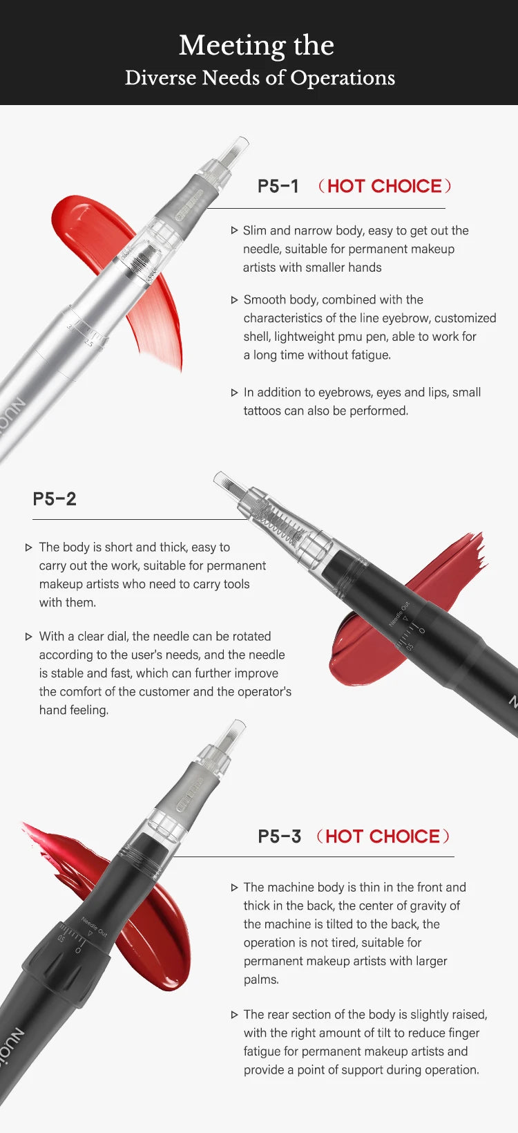 Professional PMU Machine for Eyebrows and Lips | Tidesmit Pen Permanent Makeup Machines Tidesmit