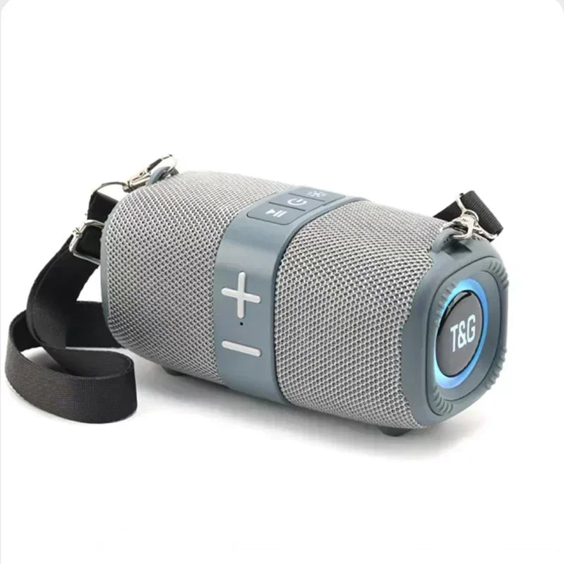 Portable Bluetooth Speaker with RGB Lights & Waterproof Wireless Audio Grey Tidesmit