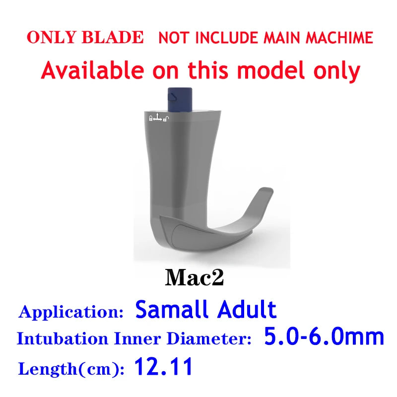 Accessories for Video Laryngoscope Stainless Steel Blades, Laryngeal Mask Airway, guide wire, and Screen
