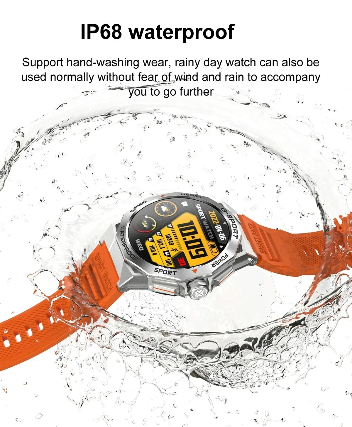 1.43inch AMOLED Screen Smartwatch Men Outdoor Sports Fitness 400mAh Large Battery Bluetooth Call Music Heart Rate Smart Bracelet