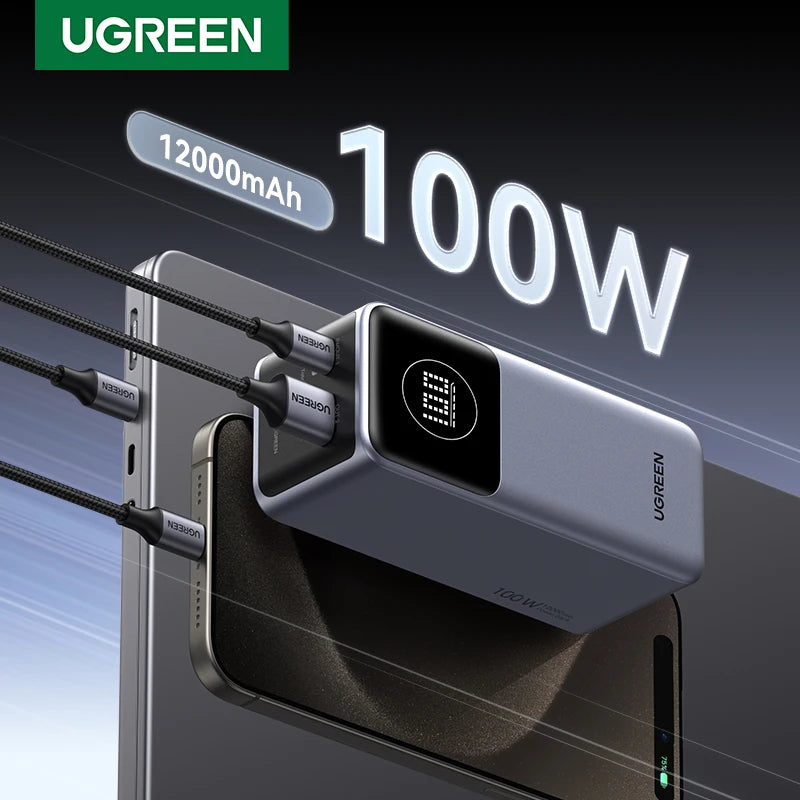 100W Fast Charging Power Bank | 12000mAh Laptop Battery Charger Tidesmit