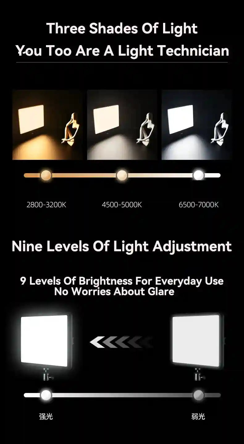 LED Ring Light with Adjustable Tripod Stand for Content Creation Tidesmit