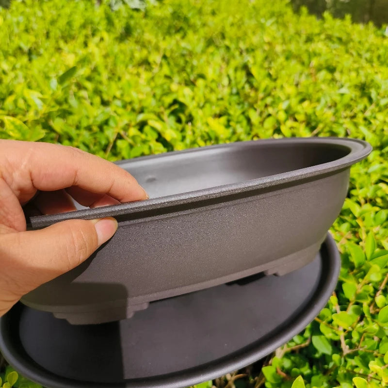 Garden Landscape Bonsai Tray Square Rectangular Flowerpot Succulent Plant Flowerpot Bonsai Pot Small Potted Gardening Supplies