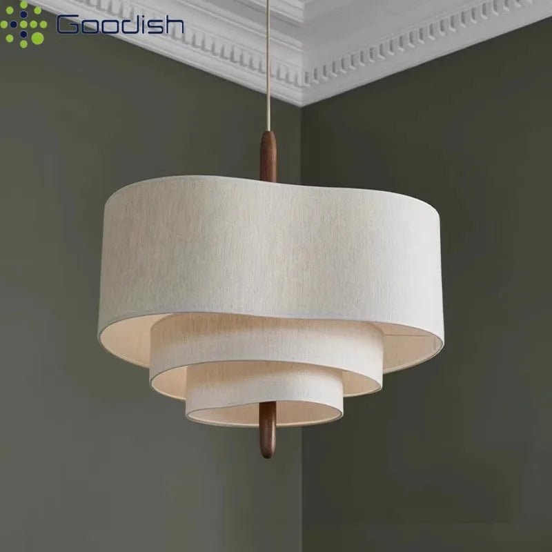 Wabi Sabi Fabric LED Pendant Light 58cm - Adjustable Ambient Lighting Tidesmit