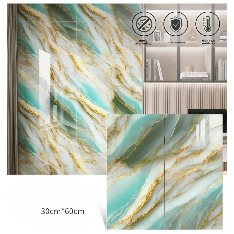 Self adhesive imitation ceramic tile imitation marble sanitary kitchen wall decoration waterproof and moisture-proof stickers
