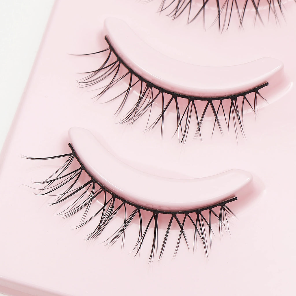 Anime Manga False Eyelashes - Natural Wispy Faux Lashes - 5 Pairs Set False Eyelashes Tidesmit