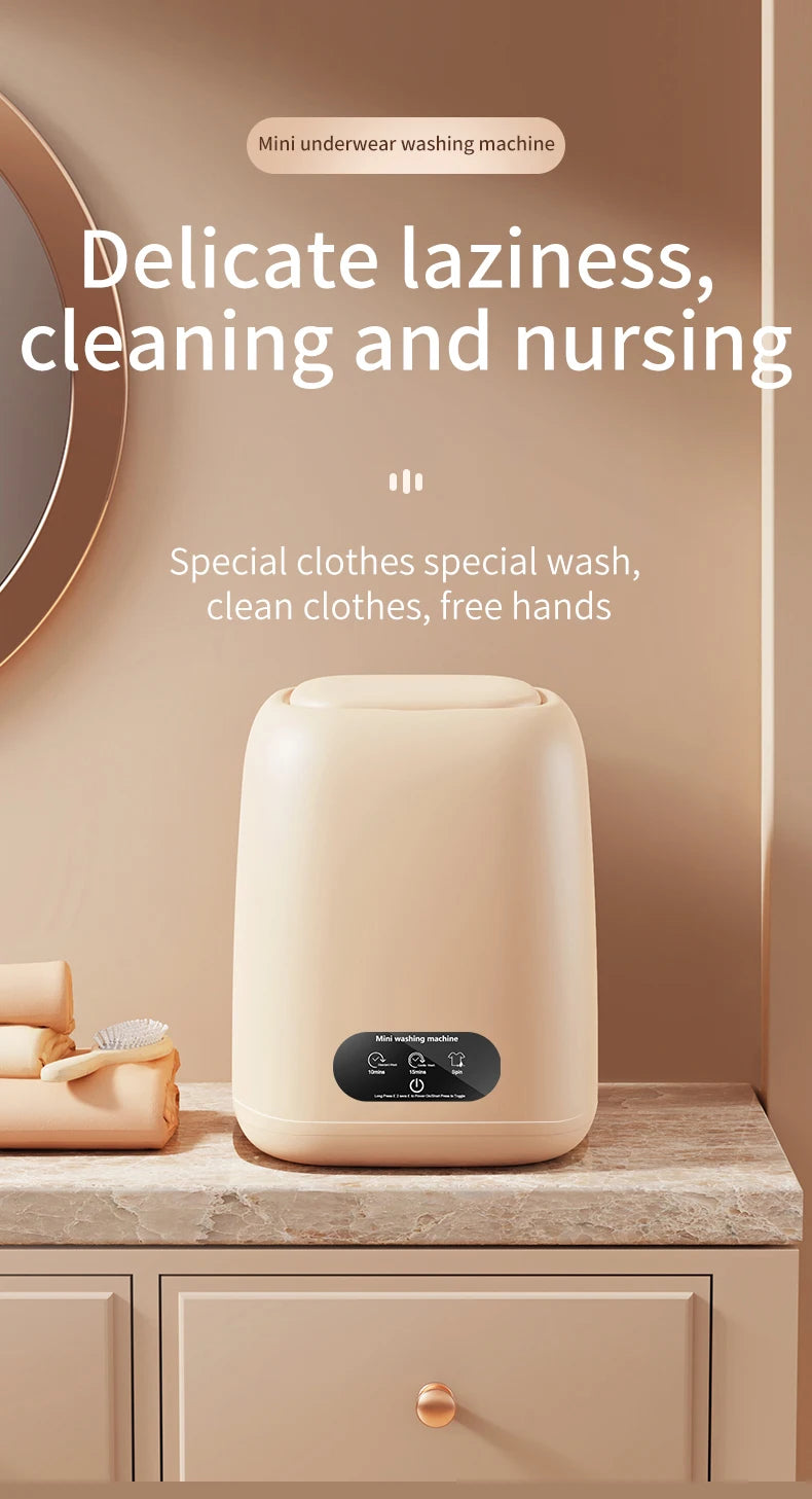 Tidesmit portable mini washing machine for underwear and baby clothes featuring integrated spin dryer cycle view