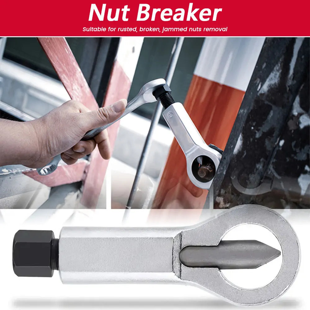 Podofo 4pcs Heavy-Duty Nuts Splitter Tools Portable Splitting Tool Manual Nut Breaker Tool Hand Remover Extractor Tool With Box