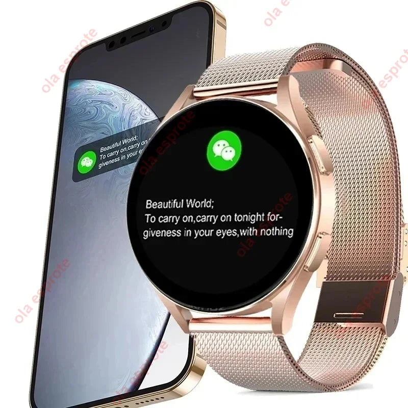 New Bluetooth Call Smart Watch Women Custom Dial Steel Watches Men Sports Fitness Tracker Heart Rate Smartwatch