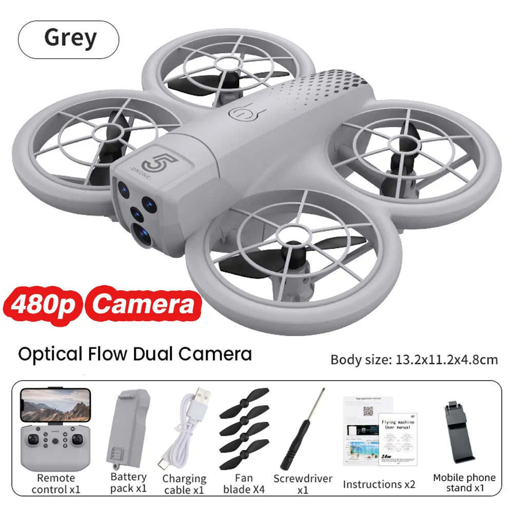 Mini 4K Camera Drone - Foldable Remote Control Aircraft CZ05 480P Camera G Tidesmit