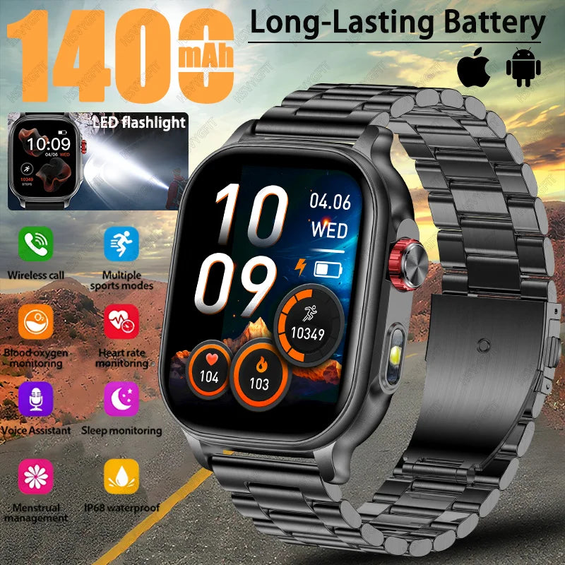 2026men's andwomen'ssmartwatches,2.01-inch high-definitiontouchscreen,1400mAhultra long battery life,men'sandwomen'sholidaygifts