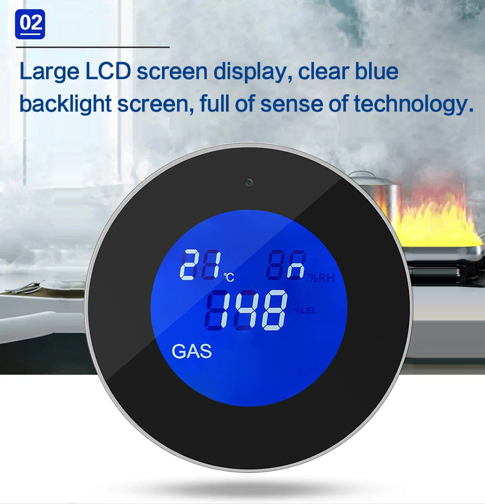 WiFi Gas Leak Detector Alarm - Smart Home App-Controlled Sensor Tidesmit