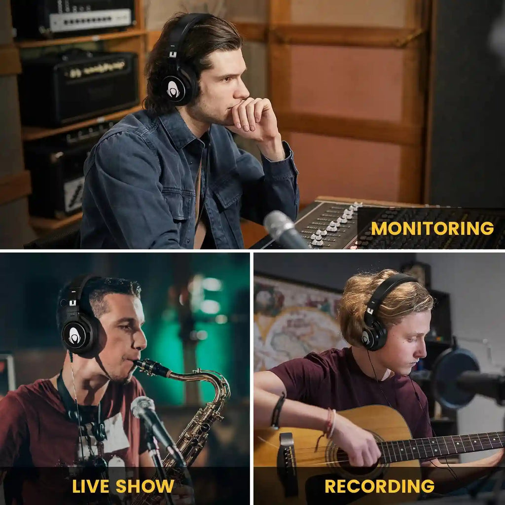 Studio Monitoring Headphones | Wired Over-Ear Audio - Tidesmit W50X Tidesmit