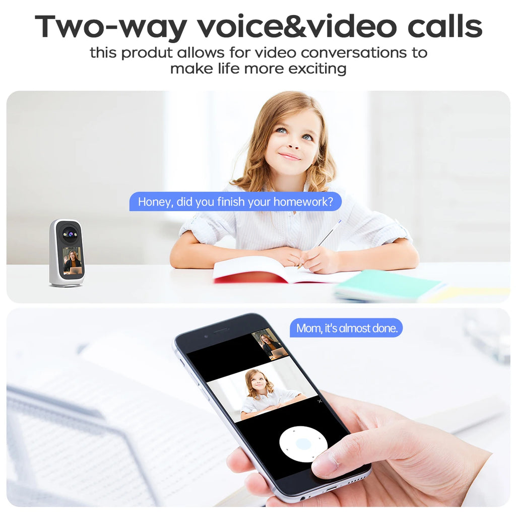 JOOAN 3MP PTZ 5G Wifi Camera HD 2.8” Touch Screen Baby Monitor Color Night Two Way Audio Wireless Smart Home Security Camera
