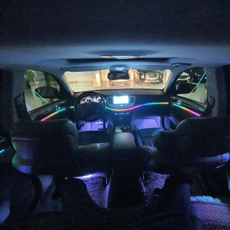Car LED Ambient Lighting Kit – 64 RGB Color Acrylic Atmosphere Tidesmit