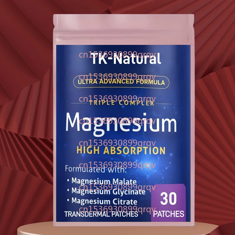 30 Patches Magnesium Complex Transdermal Patches Magnesium Glycinate, Citrate & Malate - Supports Muscle Relaxation, Sleep