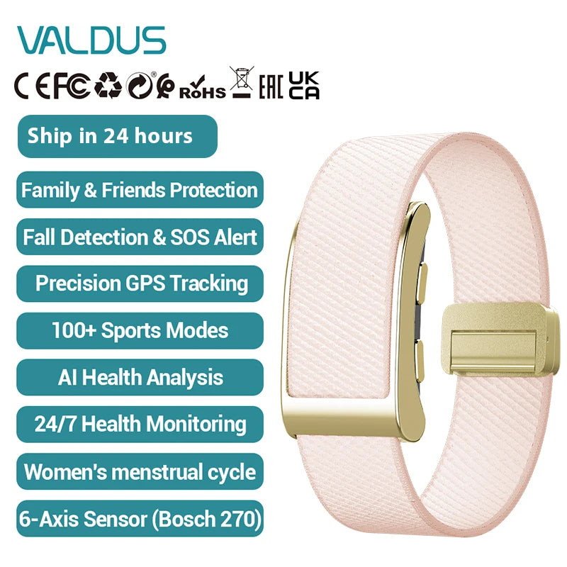 VALDUS VANTA ECG Smartwatch Man Woman SOS Fall Reminder Fitness Tracker Heart Rate Blood Pressue Sleep Monitor 2026 New Bracelet