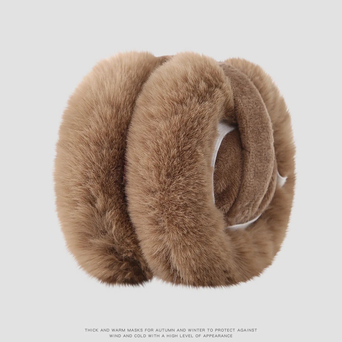 Plush Winter Earmuffs for Women & Men - Soft Fleece Ear Warmers Brown Tidesmit