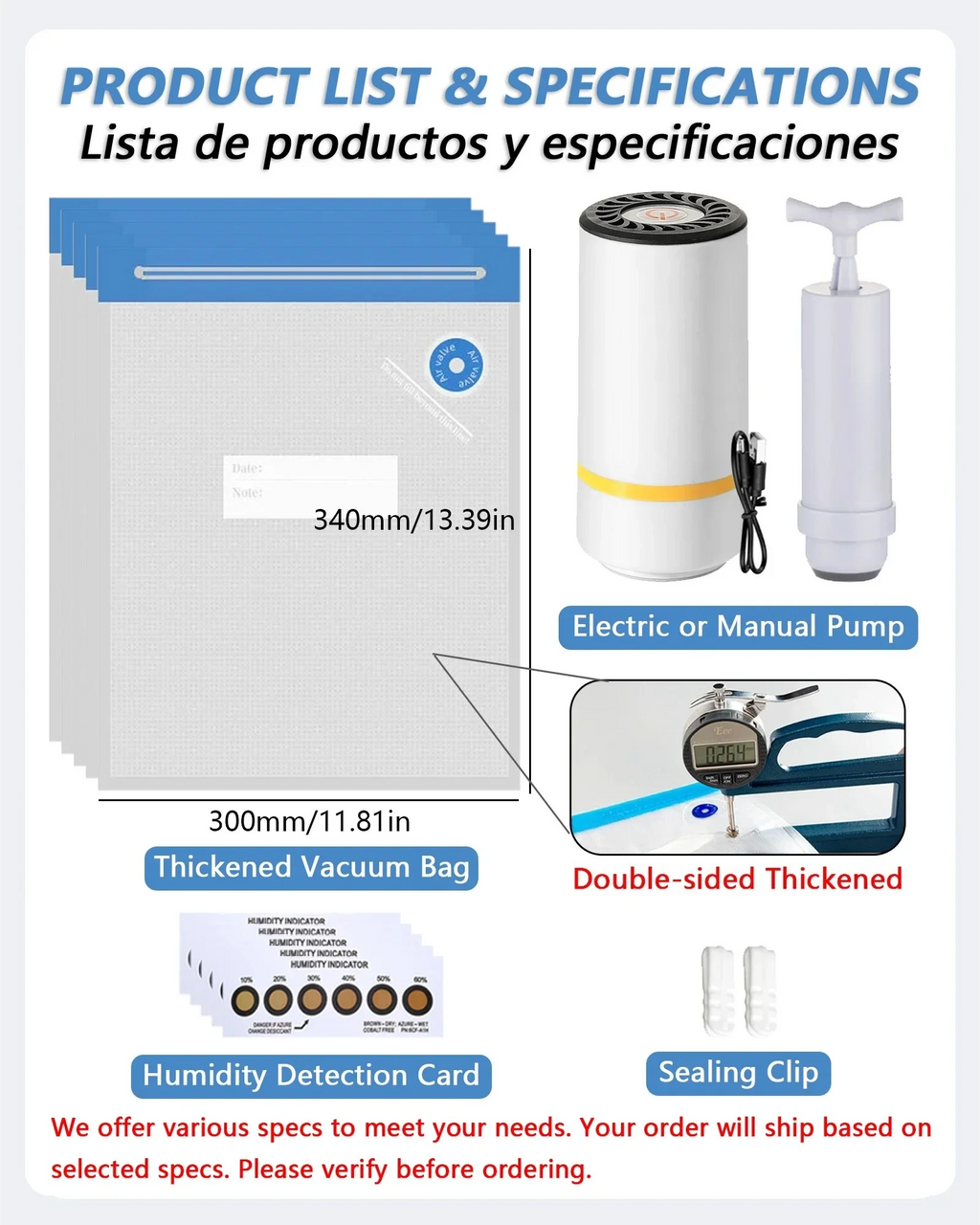 Vacuum Sealing Design 3D Printing Material Vacuum Bag, Equipped with USB Charging Electric Air Pump