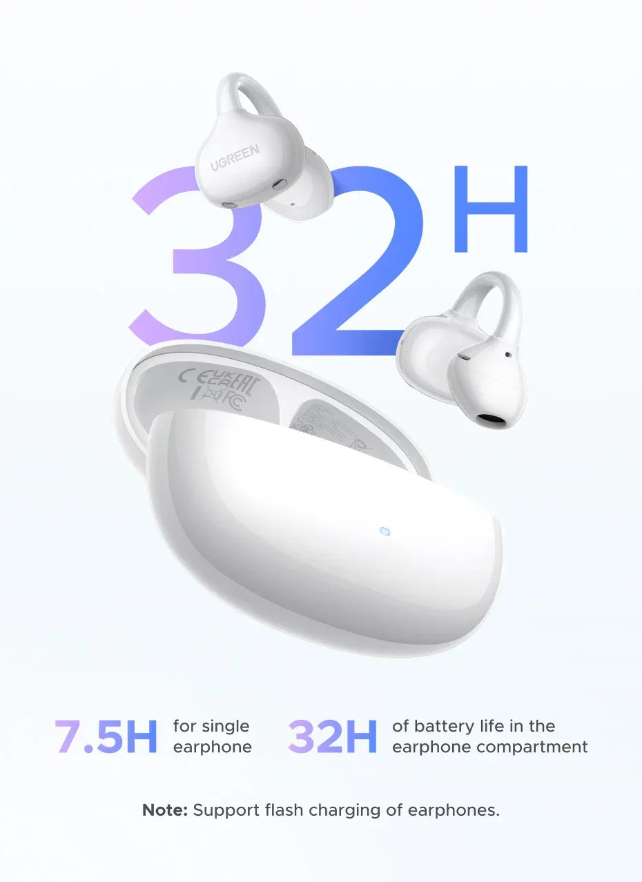 Open Ear Wireless Headphones, 32H Playtime - Tidesmit Audio Tidesmit