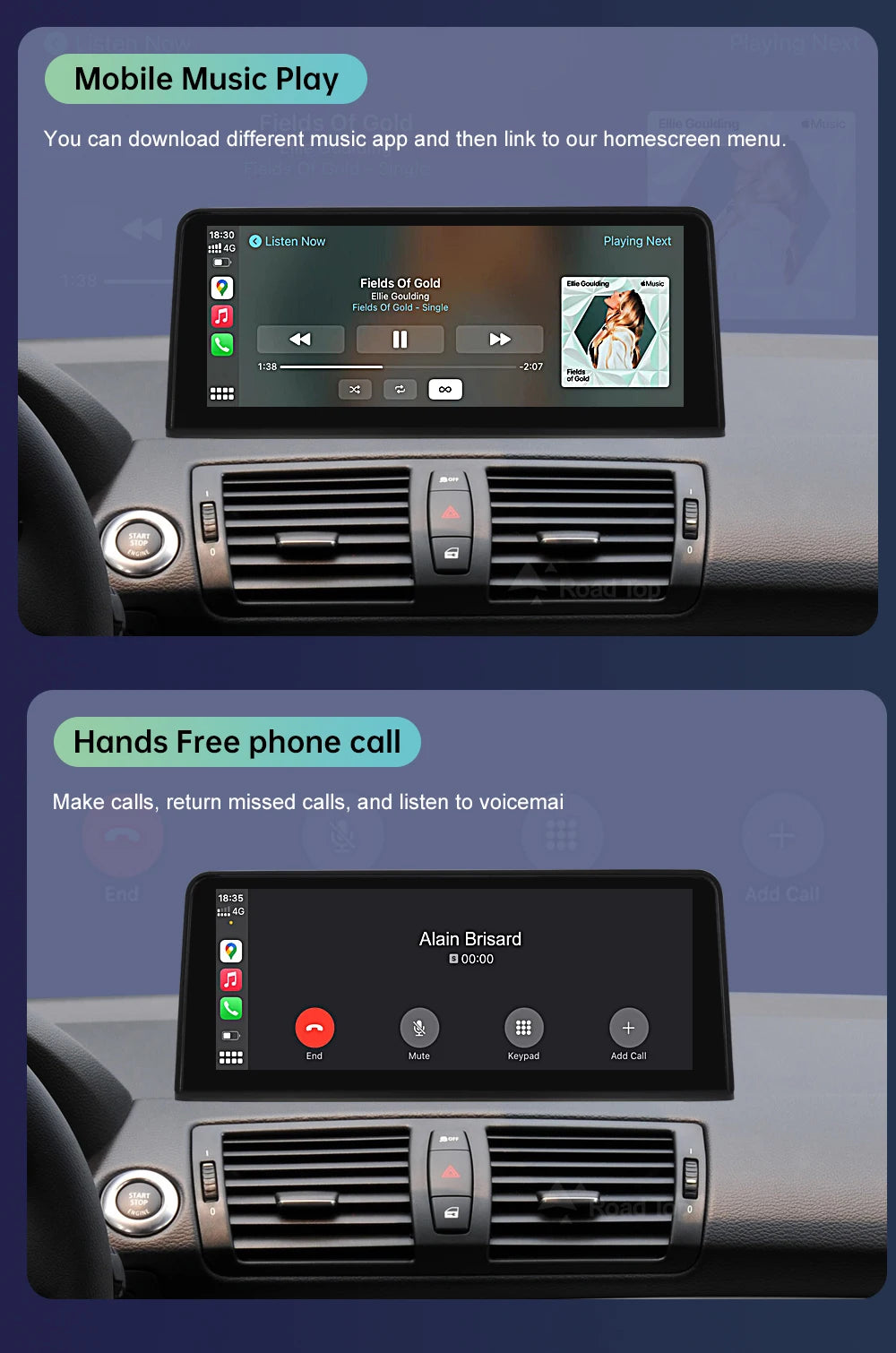 Wireless CarPlay Touch Display for BMW 1 Series E81 E87 CIC/CCC Tidesmit