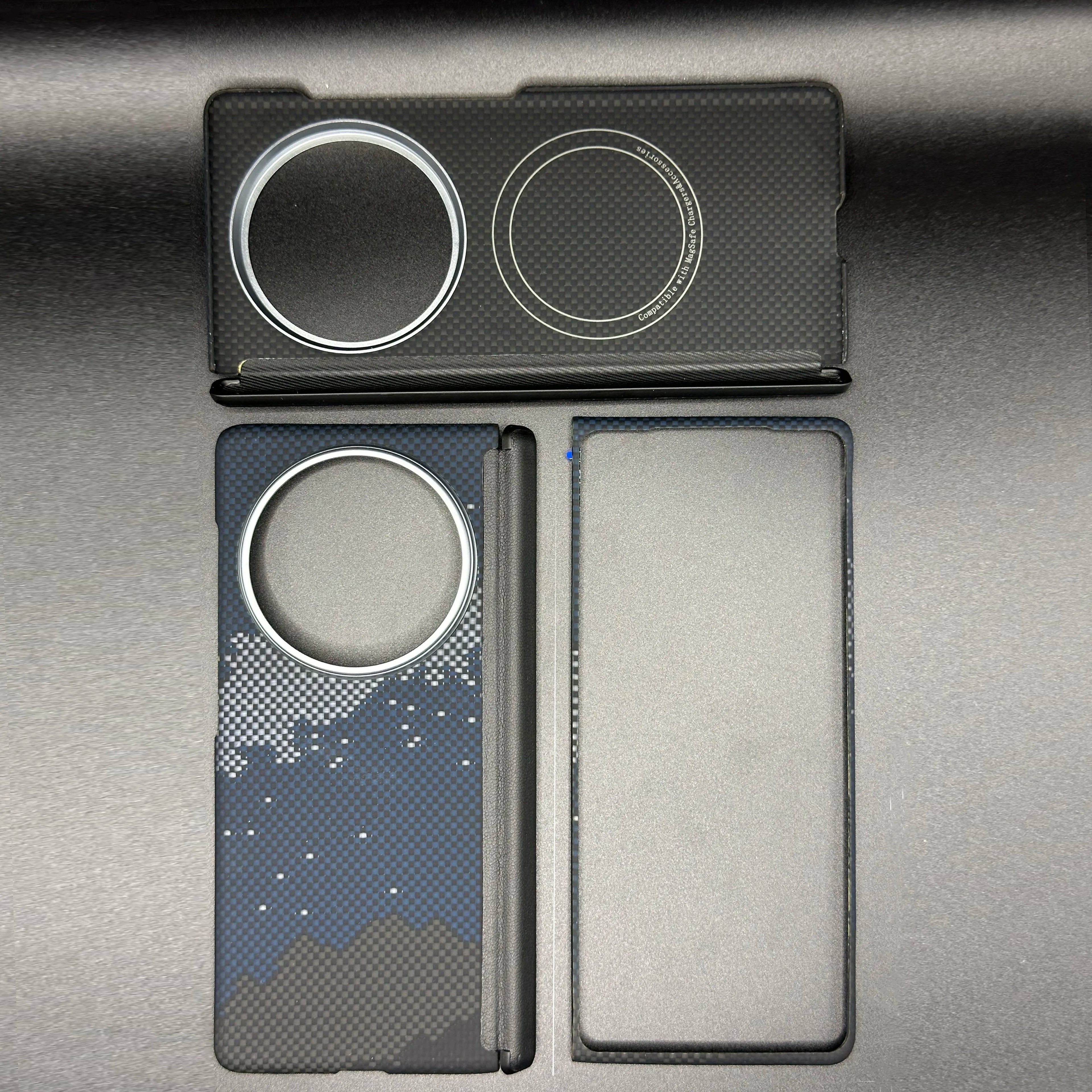 vivo X Fold5 Kevlar Case – Slim Military-Grade Aramid Fiber Cover Blue galaxy ZZ China Mainland vivo X Fold5 Tidesmit