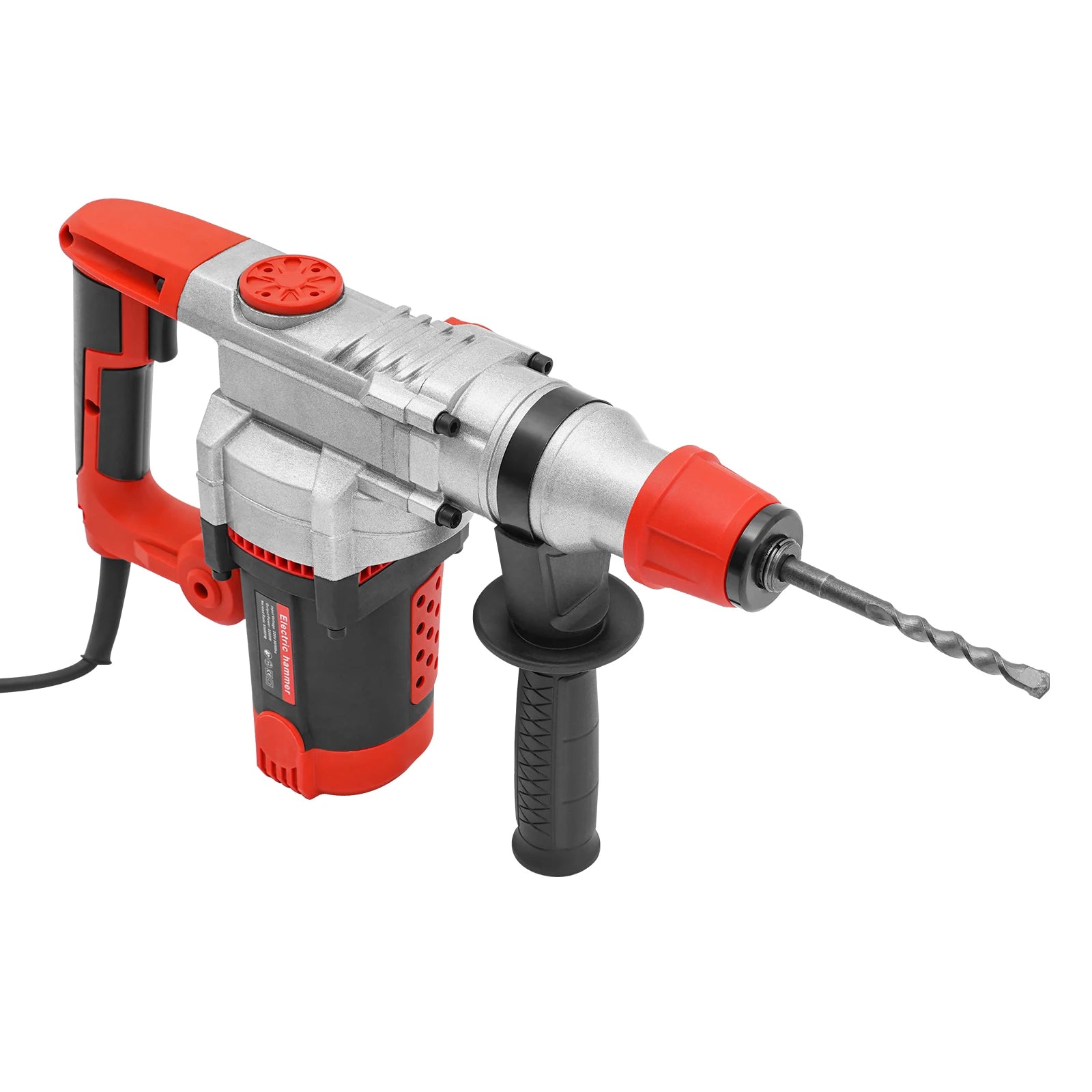 2200W Rotary Hammer Drill with 6 Drill Bits & Toolbox, 4 In 1 Electric Concrete Perforator, Multi-Function Electric Hammer Kit