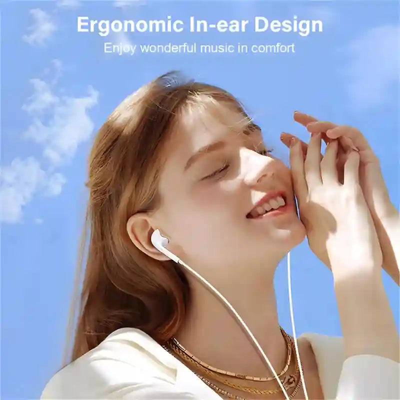USB C Wired Earphones for Android - 3 Pack Noise Isolating Headset Tidesmit