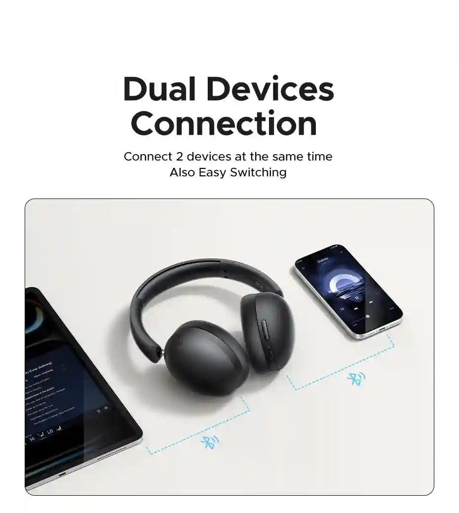 Wireless Headphones Over-Ear with 80-Hour Battery Life | Tidesmit Tidesmit