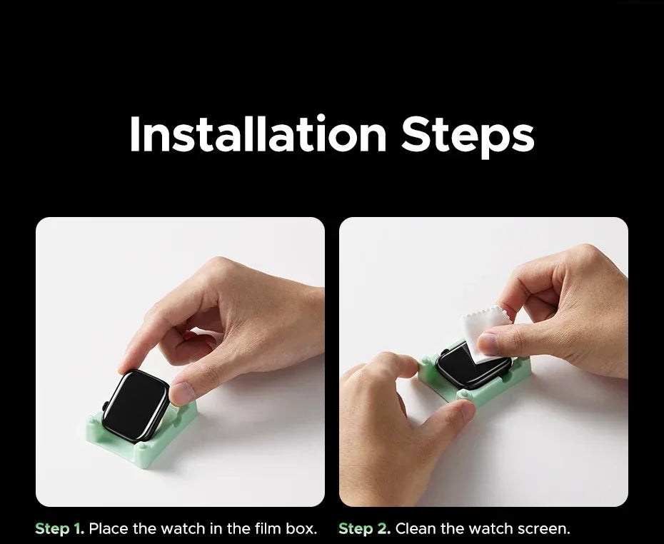 Apple Watch Screen Protector 2-Pack - Full Coverage HD Clear Film Tidesmit