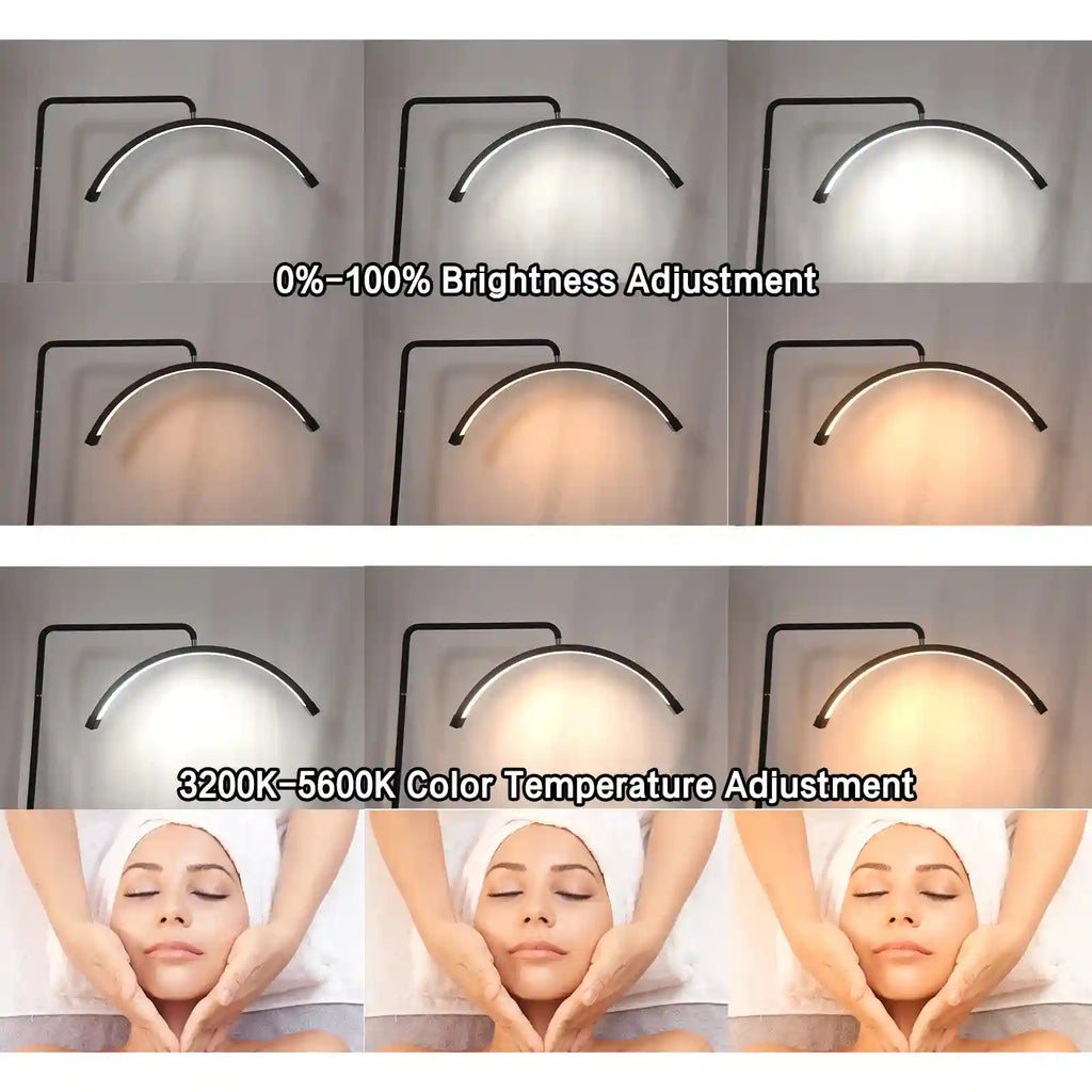 Half Moon LED Beauty Light for Lash and Nail | Adjustable 28 Inch Tidesmit Tidesmit