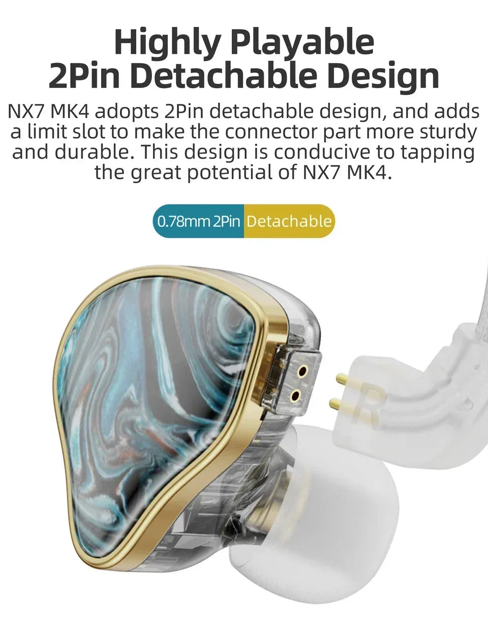 7 Driver Hybrid IEMs Wired Earphones with Filters | Tidesmit Tidesmit