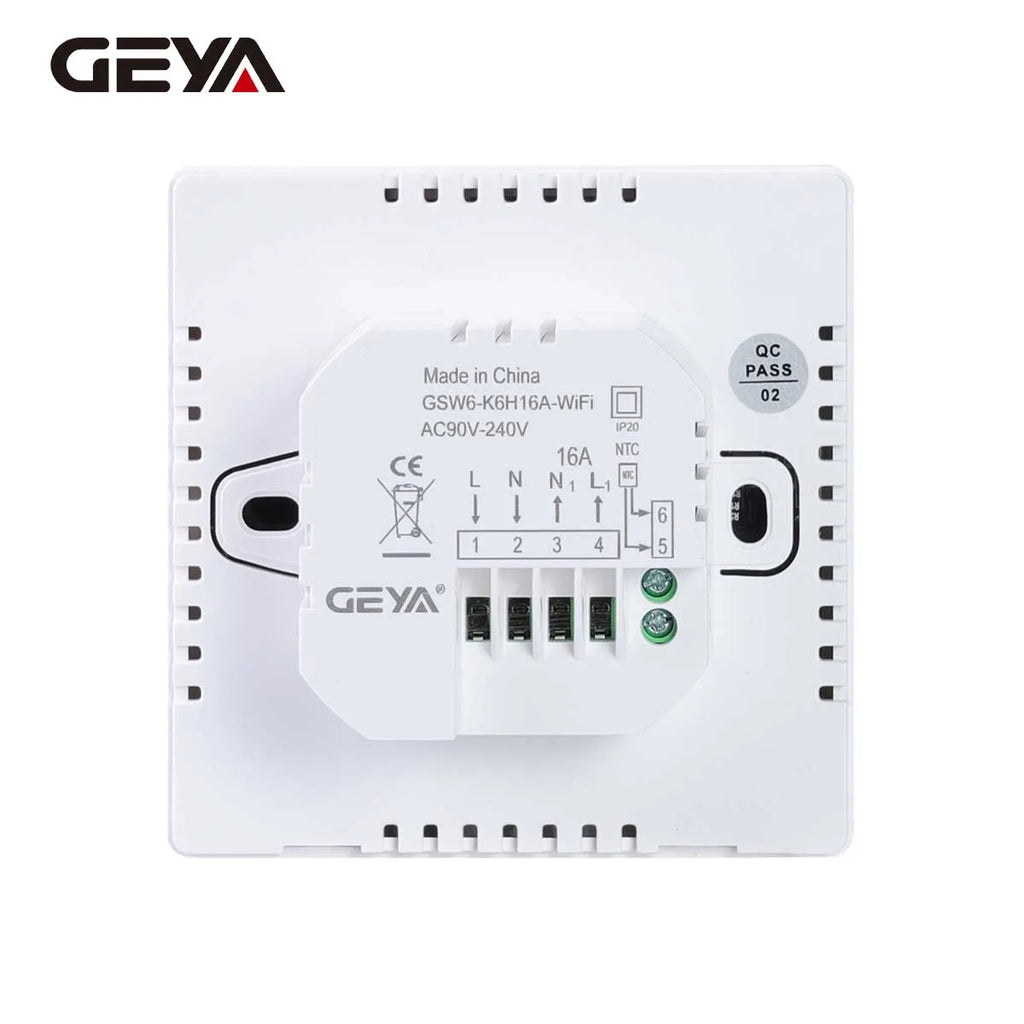 GEYA Tuya Smart WiFi Electric Floor Heating Thermostat With Linkage Water Floor Heating Gas Boiler Wall-mounted Stove Thermostat