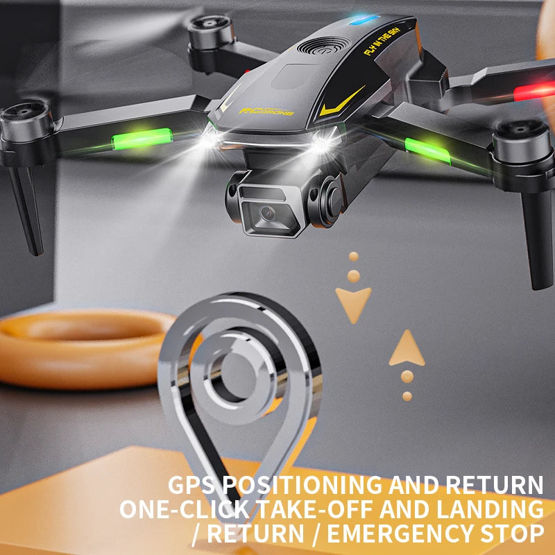 GPS Camera Drone 8K HD - Foldable Brushless Quadcopter with GPS Tidesmit