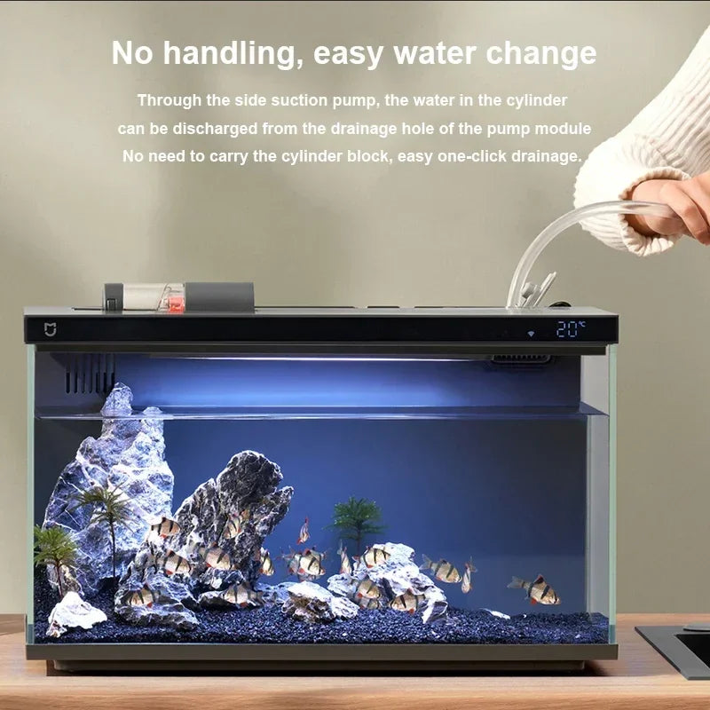 NEW MIJIA Smart Fish Tank Work With Mijia APP Mobile Controlled Remote Feeding Smart Lighting System Light Aquarium 20L-CN