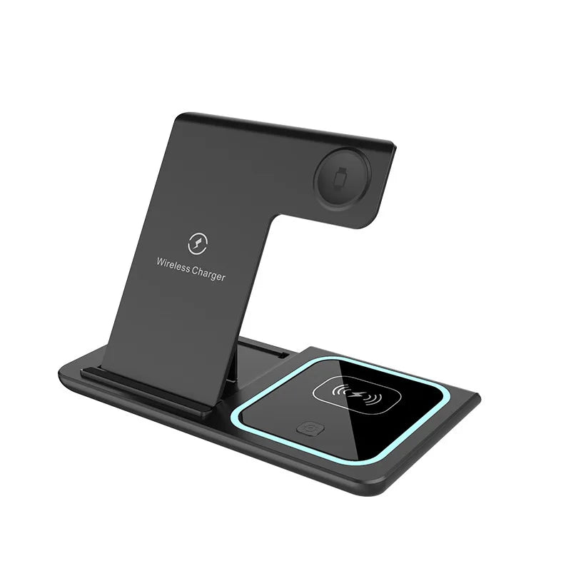 3-in-1 Foldable Wireless Charger - Qi Certified Multi-Device Station Tidesmit