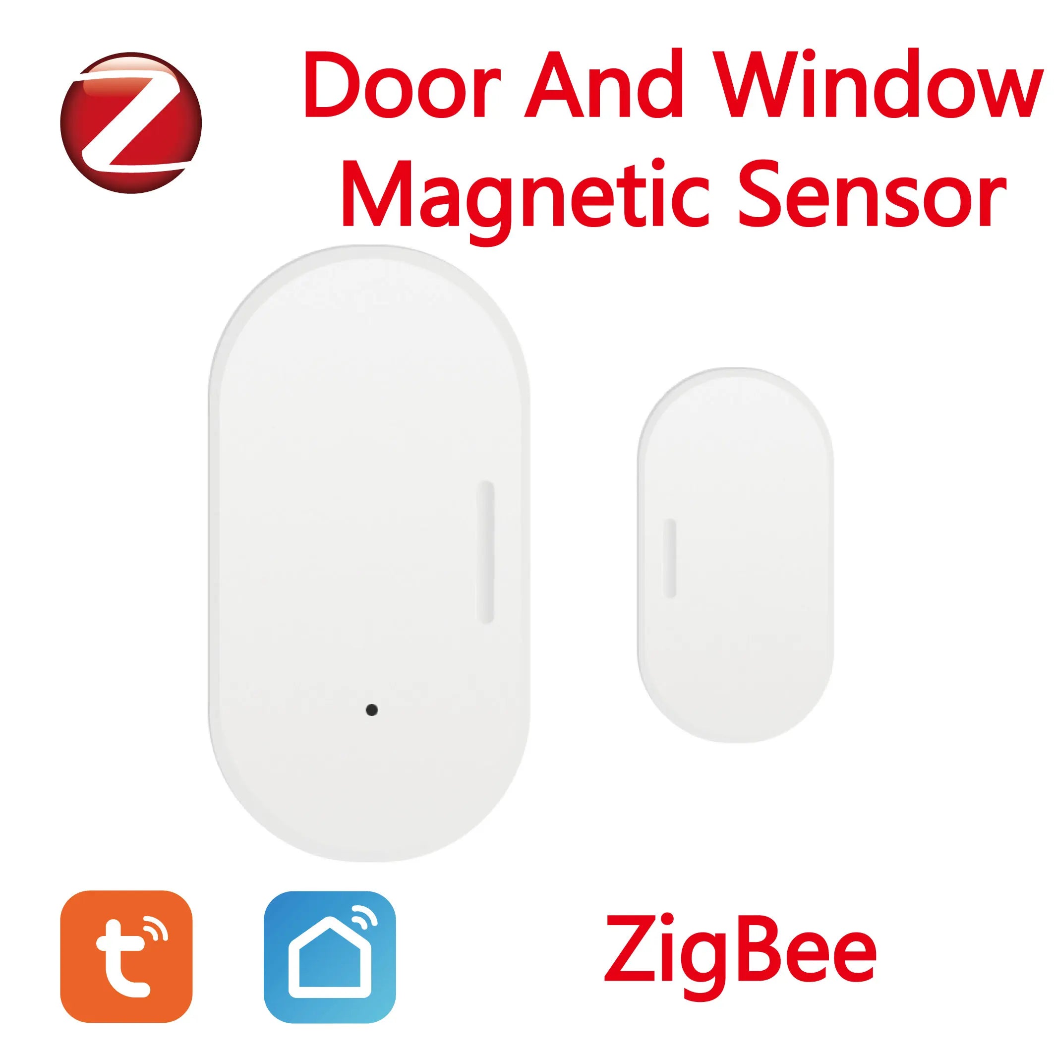 Tuya Zigbee 3.0 WiFi Door Window Sensor Smart Home Wireless Door Open / Closed Detector Smart Life Control Via Alexa Google Home