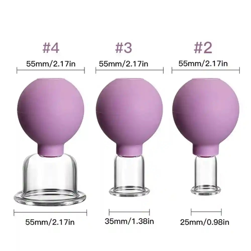 Facial Cupping Set for Skin Lifting and Anti-Wrinkle Massage Therapy Eye Massage Instrument Purple-432 Tidesmit