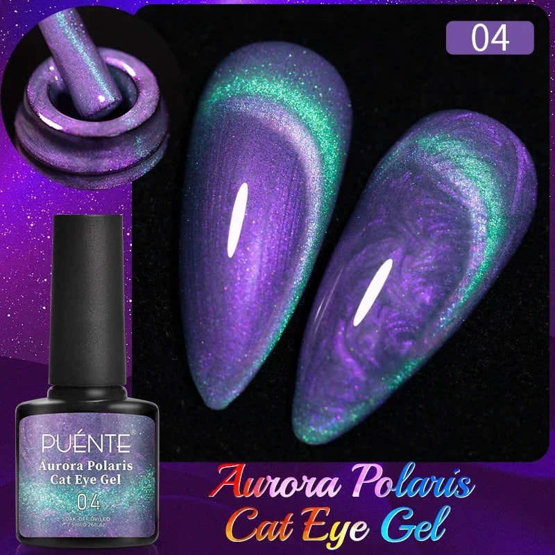 Cat Eye Magnetic Gel Polish 7.5ml - Professional Long-Lasting Nail Art Permanent Makeup Machines Aurora Polaris cat 4