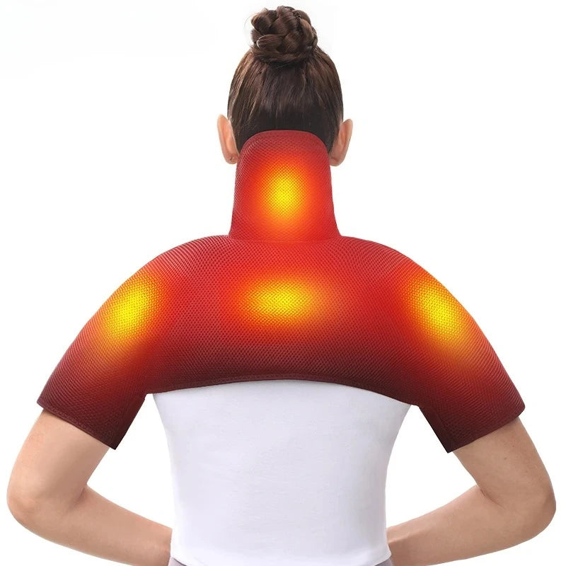 Heated Shoulder and Back Massager - Deep Tissue Muscle Relief Device Back Massage Instrument Tidesmit