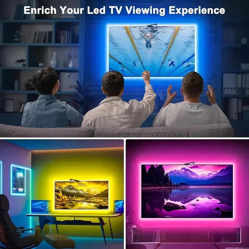 TV Led Backlight RGBIC LED Strip Lights with Camera Sensor App Control Music Sync Smart RGB Light for Gaming Atmosphere Lighting