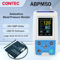 CONTEC ABPM50 24 Hours NIBP Holter Dynamic Upper Arm Digital Blood Pressure Monitor PC Software, Large Adult or Adult Cuff