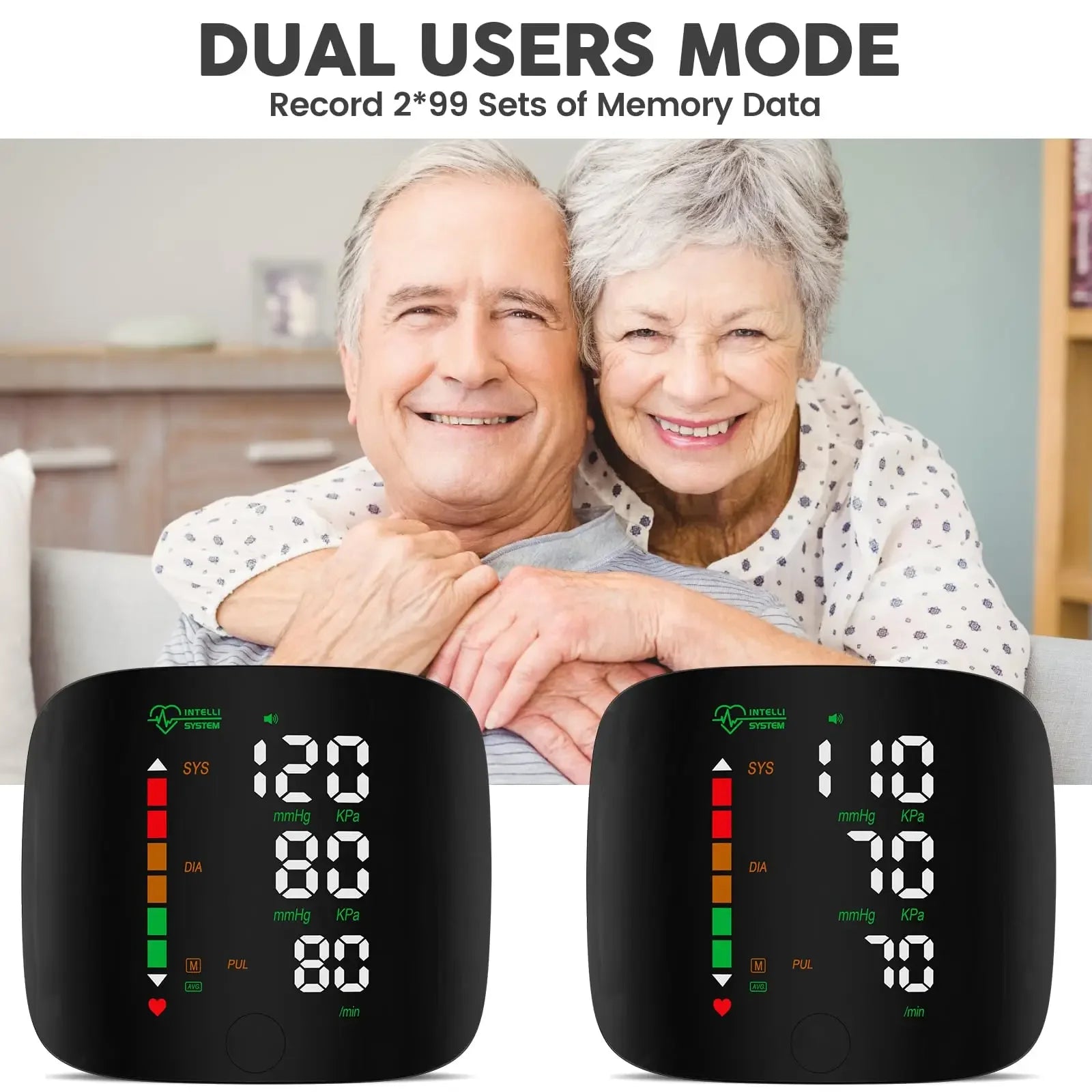 Rechargeable Wrist Blood Pressure Monitor Medical Digital Irregular Pulse Heart Rate Digital Tensiometer Health Tonometer