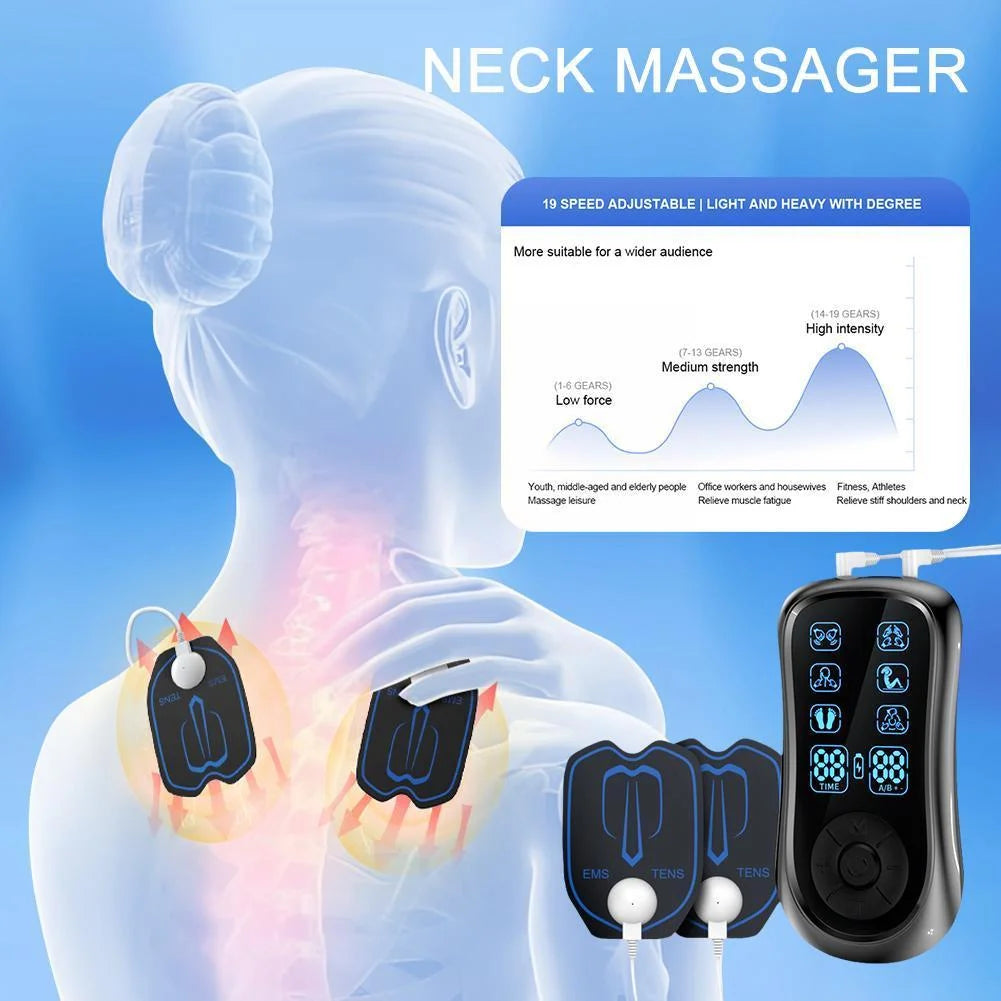 Tidesmit Electric EMS Muscle Stimulator - Rechargeable Deep Tissue Massager Massage Chairs Tidesmit