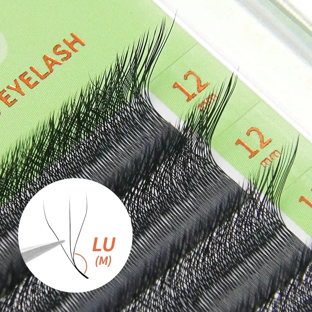 GLAMLASH L/LU/M W Shape Eyelash Extension 3D Premade Volume Fan Lashes W Style YY Lashes Faux Mink Volume Lashes Natural Eyelash Tidesmit
