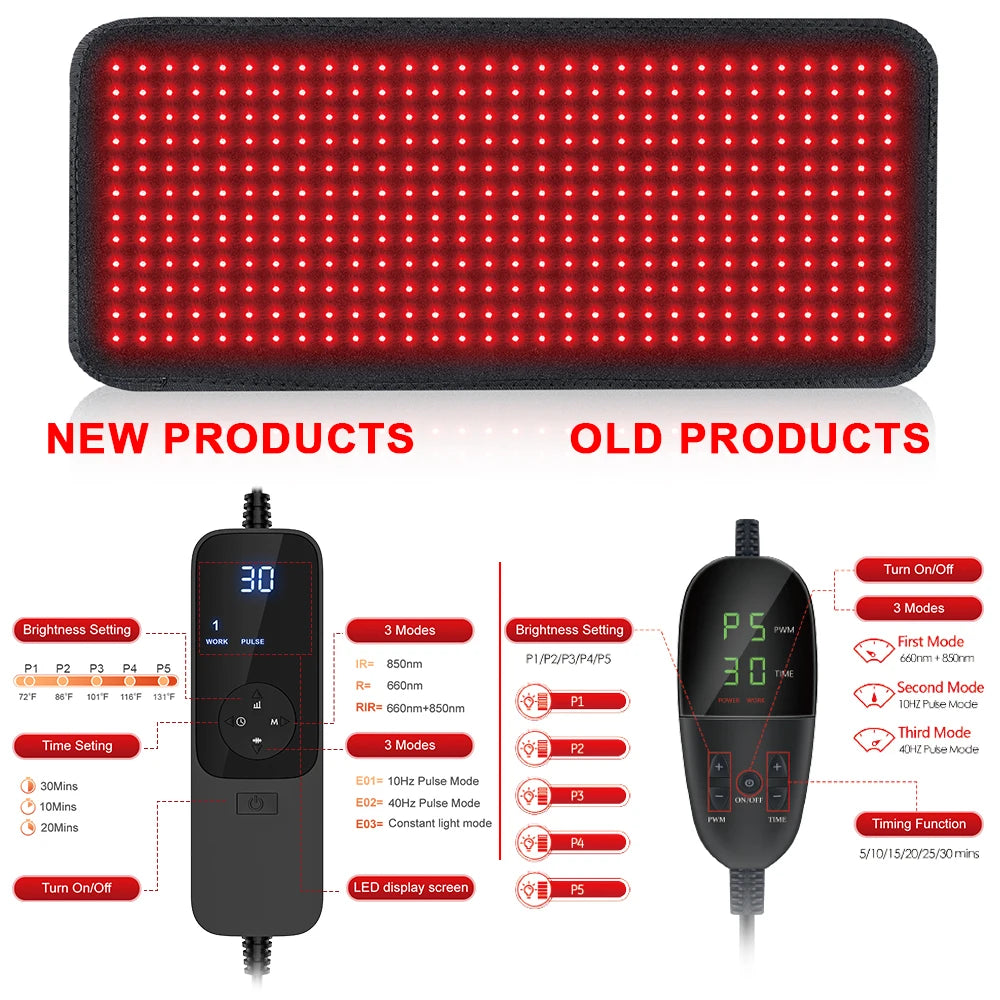Red Light Therapy Heating Pad for Muscle Relief - Tidesmit Wellness Massage Chairs Tidesmit