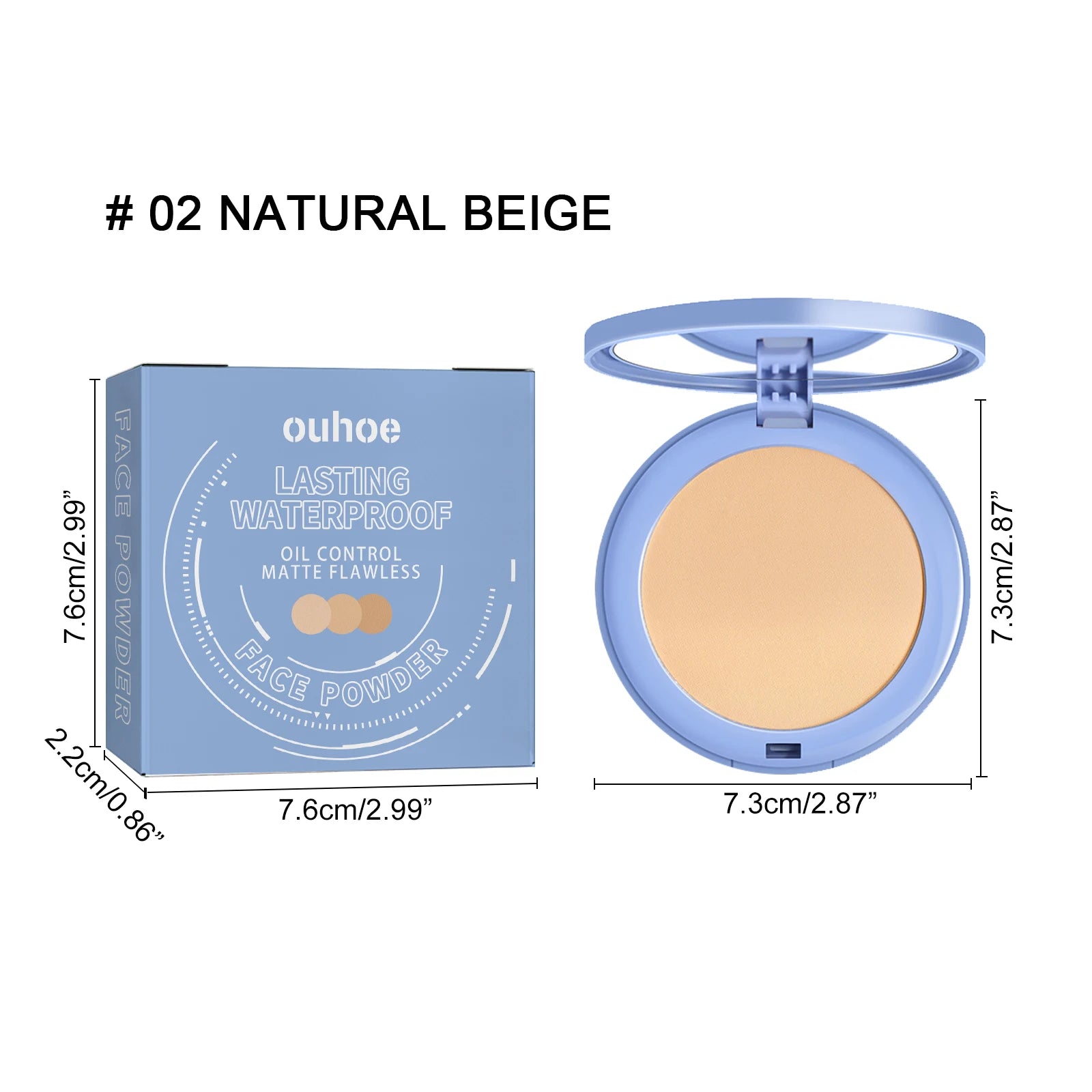 Tidesmit long lasting matte setting powder for oil control and invisible pores in a smooth breathable finish