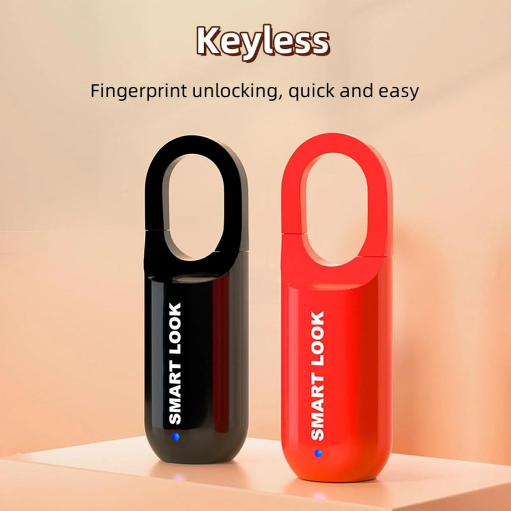 Mini Smart Fingerprint Lock Biometric Keyless Thumbprint Padlock School Gym Locker Small Rechargeable Electronic Locks